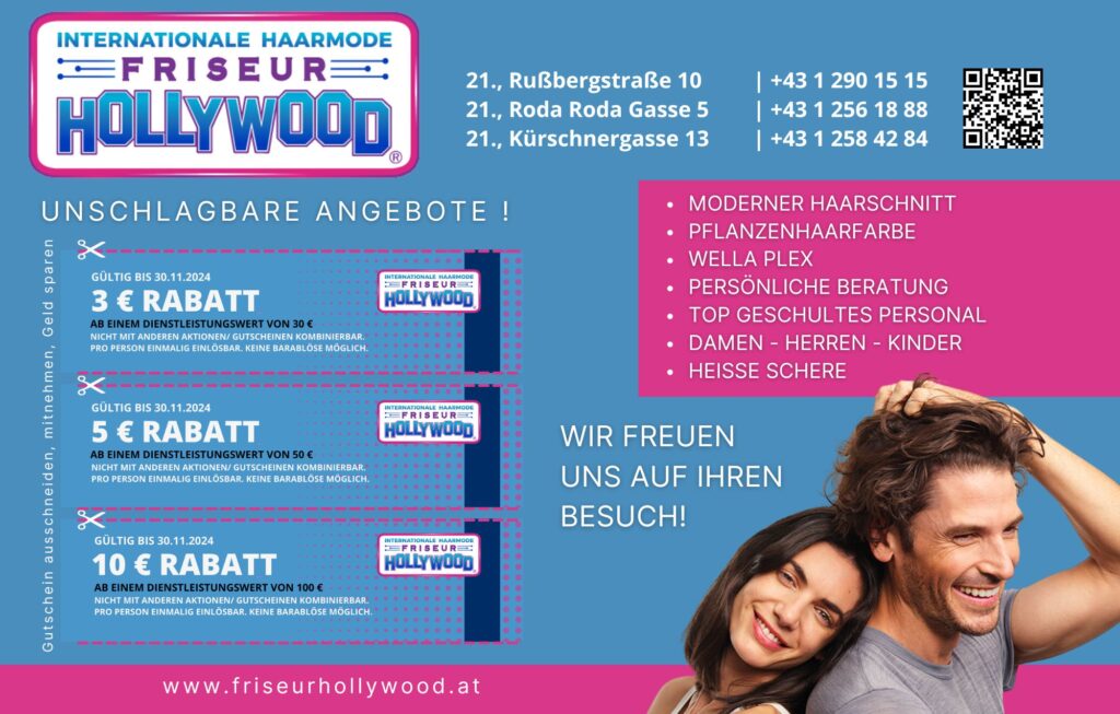 Friseur Hollywood - Wien - Aktionen